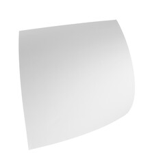 Blank flying paper sheet on white background