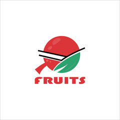 Logo design of organic fresh fruits