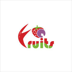 Logo design of organic fresh fruits
