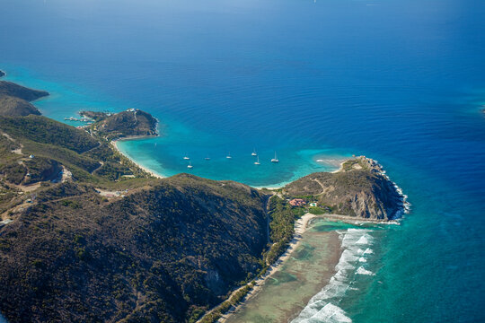 Peter Island and Dead Man Bay. British Virgin Islands Caribbean