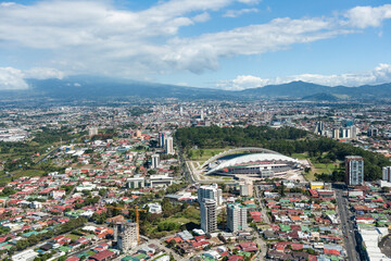 Fototapeta na wymiar Estadio National and La Sabana Park. San José Costa Rica