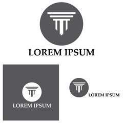 Pillar Logo Template Column Vector Illustration