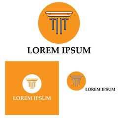 Pillar Logo Template Column Vector Illustration