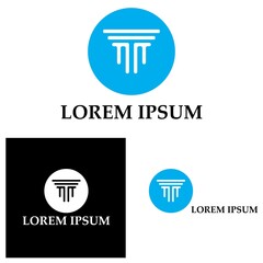Pillar Logo Template Column Vector Illustration