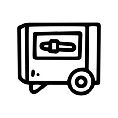 heat cannon regulator line vector doodle simple icon
