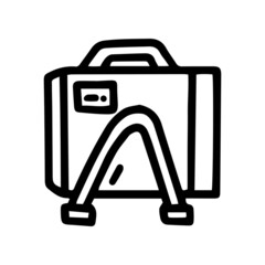 outdoors heat cannon line vector doodle simple icon
