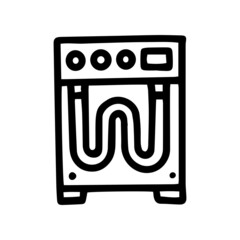 electric heating element line vector doodle simple icon