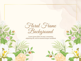 Beautifull Wedding Banner Background with Lily Flower Design