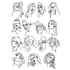 one line art women 