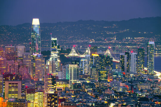 San Francisco City Skyline at Night