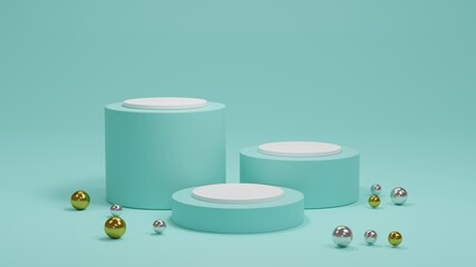 abstract background of podium stand stage, 3D illustration rendering