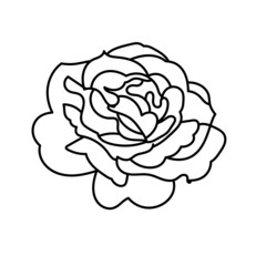 Flowers vector and Line Arts. Flower coloring page. black and white.
Isolated on white background. Vector illustration.