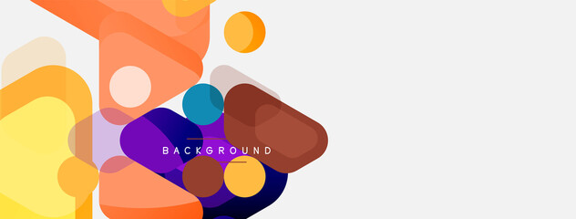 Abstract round geometric shapes and circles background. Trendy techno business template for wallpaper, banner, background or landing