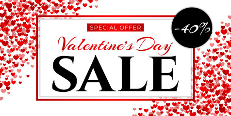 Valentine's Day Sale Background Banner