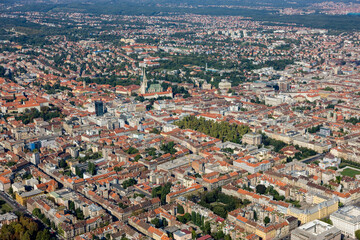 Fototapeta na wymiar Vista of the Historic City of Zagreb Croatia