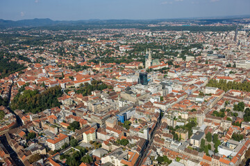 Vista of the Historic City of Zagreb Croatia