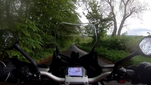 Motorcycle Ride Through Scotland Farmlands Spring 2 of 6