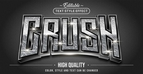 Editable text style effect - Crush text style theme.