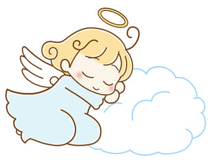 スヤスヤ寝てる天使　左向き