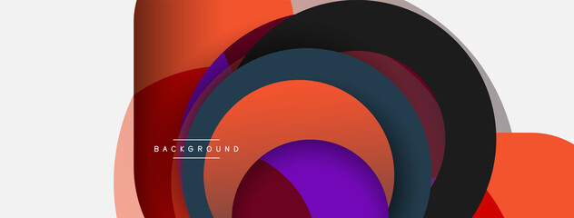 Creative geometric wallpaper. Minimal abstract background. Circles composition vector illustration for wallpaper banner background or landing page