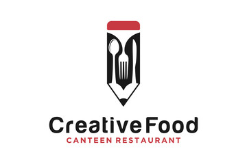 Fork Knife Spoon for Food writer Blog restaurant recipes logo design