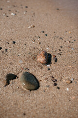 Fototapeta na wymiar Closeup of rocks in the sand