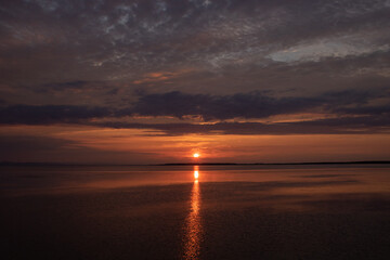サロマ湖の夕陽
