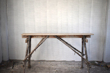 old wooden table