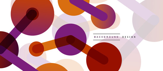 Abstract background. Round dots connected by lines. Trendy techno business template for wallpaper, banner, background or landing