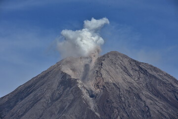 Mount Semeru erupts hot clouds / wedus gembel in East Java, Indonesia