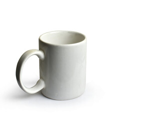 white cup isolated on white