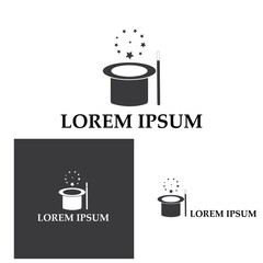 Wand Magic hat icon vector template