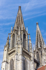 Fototapeta na wymiar Dom St. Peter, the Cathedral of Regensburg in Bavaria, Germany