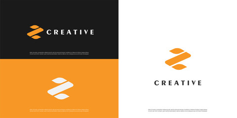 letter Z logo abstract design, Minimalist Z initial based vector icon.	 - obrazy, fototapety, plakaty