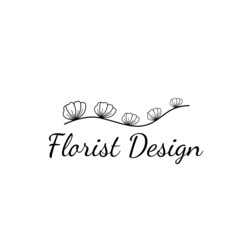 flower shop logo design.with a minimalist style, can be used as a business shop.card.