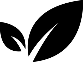 Leaf icon symbol on white background..eps