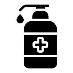 hand sanitizer glyph icon