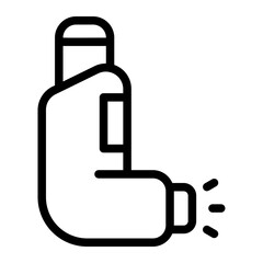 inhaler line icon