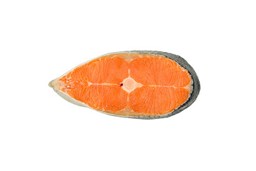 Salmon fish health food on the White Blackground