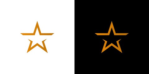 Obraz premium Unique and modern letter W initials star logo design