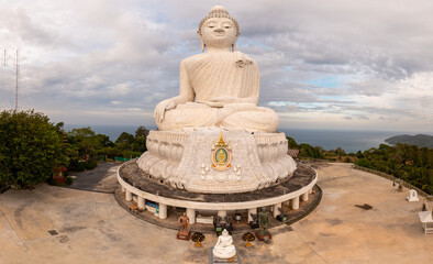 Phuket Big Buddha is one of the island most important and revered landmarks on the island..Phuket big Buddha is on the top of high mountain can see around the Phuket island © Washburn