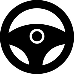 Steering wheel icon. Vector on white background..eps