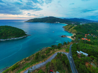 Laem phrom thep cape best spots to watch the sunset in phuket,Thailand.
