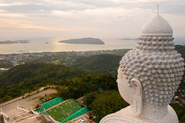 Phuket Big Buddha is one of the island most important and revered landmarks on the island..Phuket big Buddha is on the top of high mountain can see around the Phuket island © Washburn