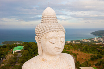 Phuket Big Buddha is one of the island most important and revered landmarks on the island..Phuket big Buddha is on the top of high mountain can see around the Phuket island © Washburn