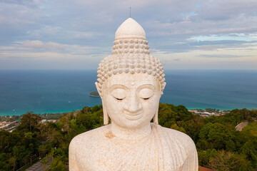 Phuket Big Buddha is one of the island most important and revered landmarks on the island..Phuket big Buddha is on the top of high mountain can see around the Phuket island © Washburn