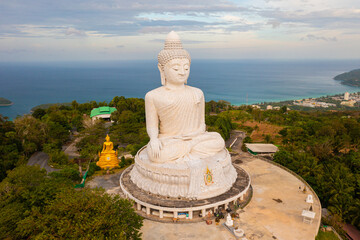 Phuket Big Buddha is one of the island most important and revered landmarks on the island..Phuket big Buddha is on the top of high mountain can see around the Phuket island © Washburn