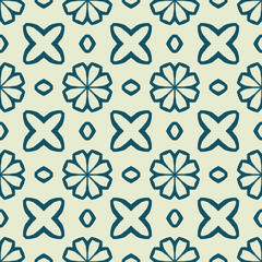 Abstract seamless pattern with various shapes. Geometric pattern for fabric. Textile background.