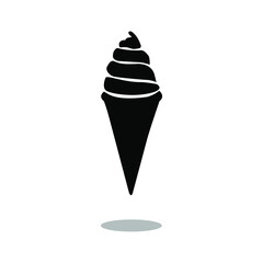 Ice Cream Vector Icon. Ice cream icon in trendy flat style. Ice cream icon image, Ice cream icon illustration isolated on white background