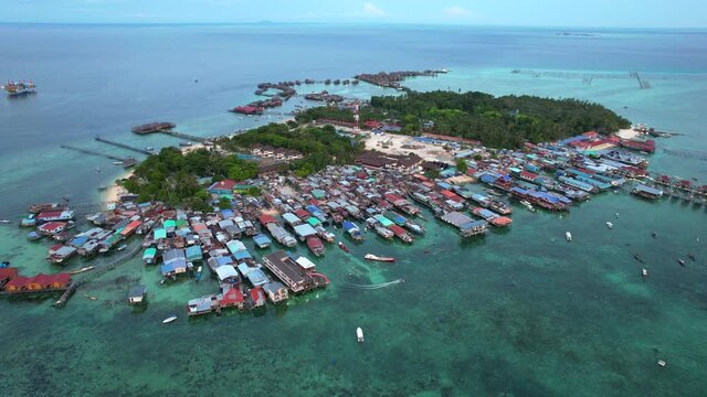 Aerial view of Mabul Island, Sabah